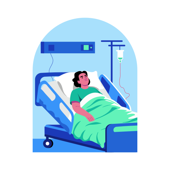 Patient Bed, Gurney, Stretcher, Medical, Healthcare illustration