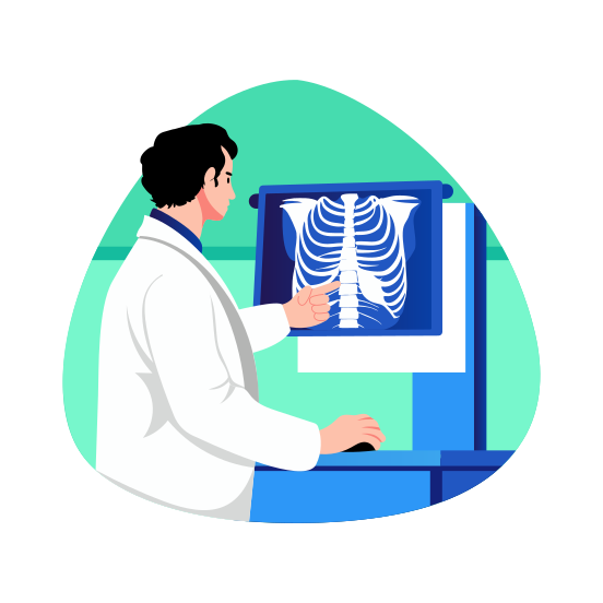 Radiologist, Roentgenologist, Doctor, Imaging, Xray illustration