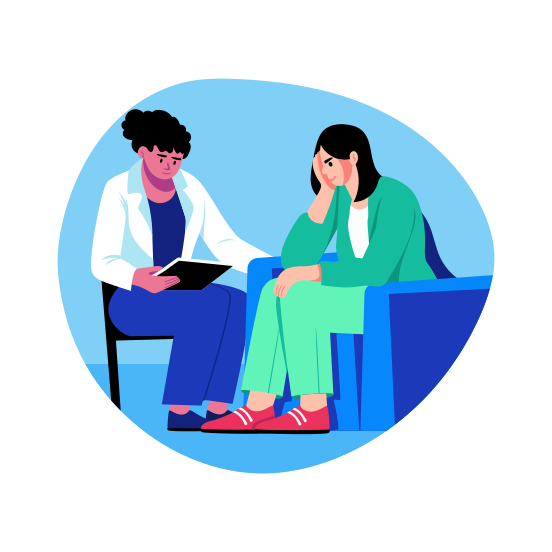 Therapist, Counselling, Psychologist, Consultant, Healthcare illustration