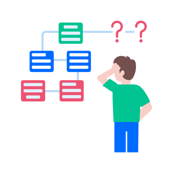 Confused, Thinking, Questioning, Difficulty, Complicated illustration