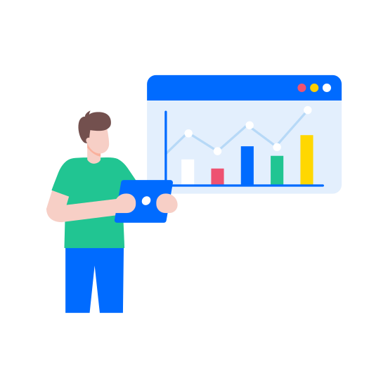Data Scientist, Graph, Chart, Analysis, Strategy illustration