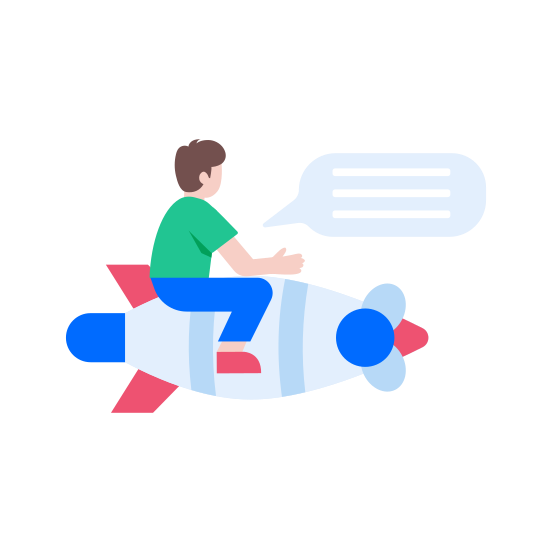 Deployment, Launch, Boost, Innovation, Startup, illustration