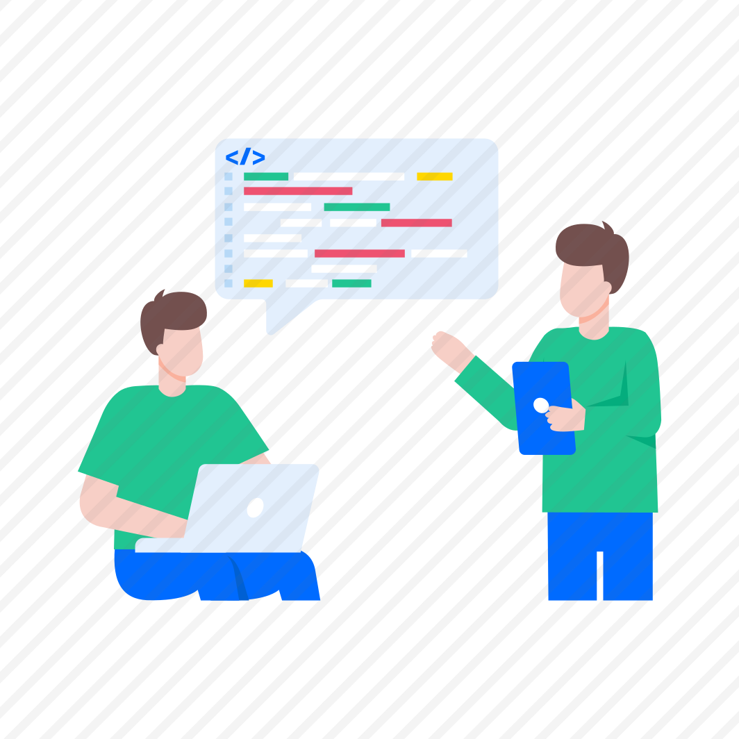 Discussing Code, Meeting, Conversation, Talking, Planning preview