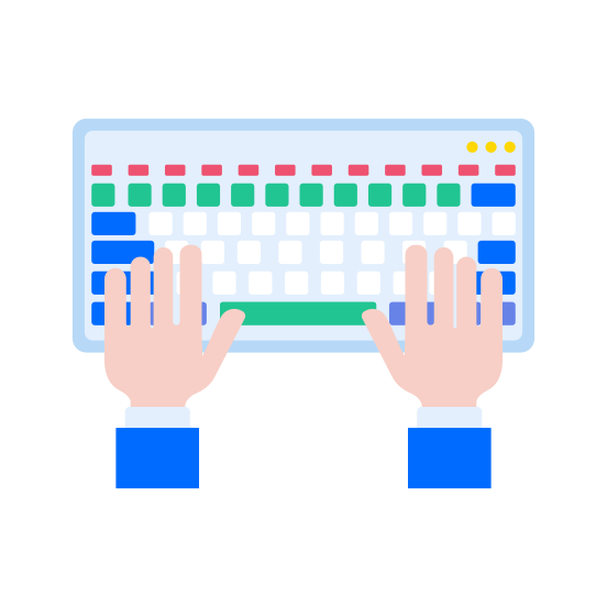 Keyboard Typing, Typist, Writing, Input, Hardware illustration