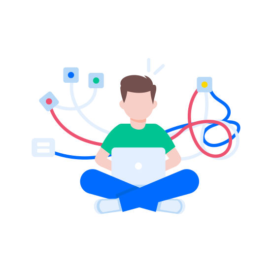 Messed Up, Tangled, Confusion, Trouble, Frustration illustration