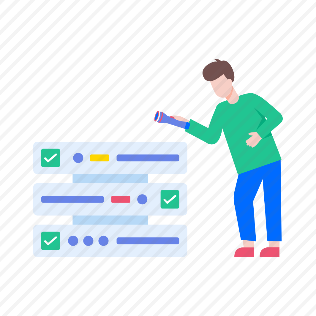 Searching File, Magnifying, Server, Database, Interface preview