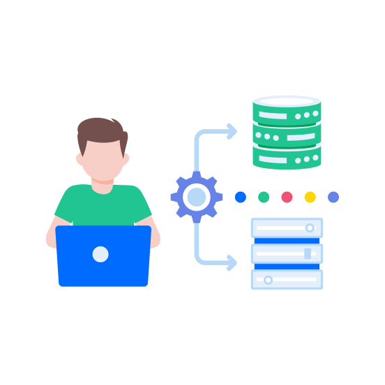 Storage Setting, Database, Server, Configuration, Network illustration