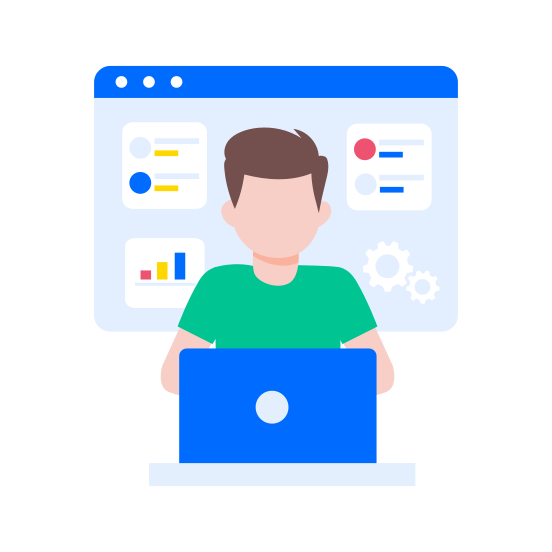 Web Development, Programming, Coding, Engineering, Working illustration