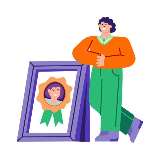 Best Employee, Dedication, Honoured, Appreciation, Character, illustration