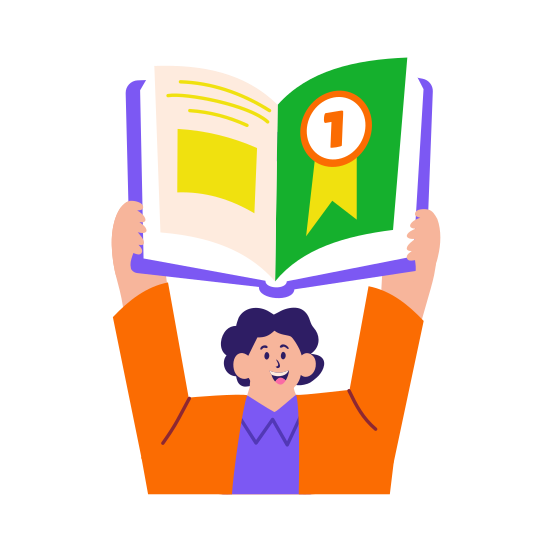 Best Student, Achiever, Remarkable, Intelligent, Reward illustration