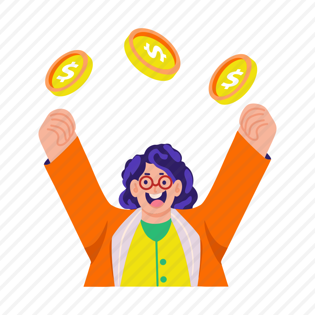 Bonus, Reward, Prosperity, Cheering, Character, preview