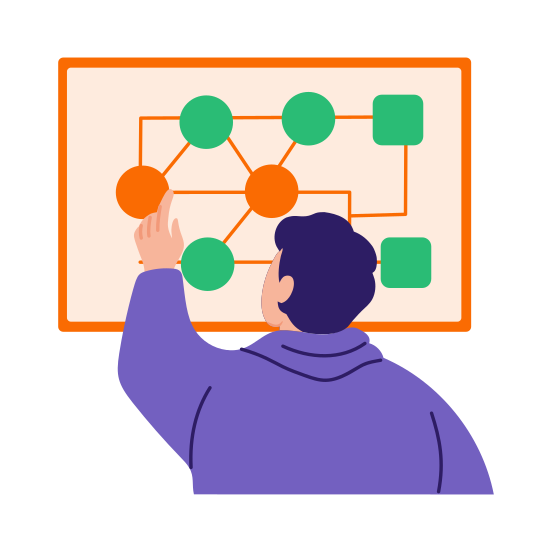 Mapping Vision, Planning, Strategy, Visualizing, Framework illustration