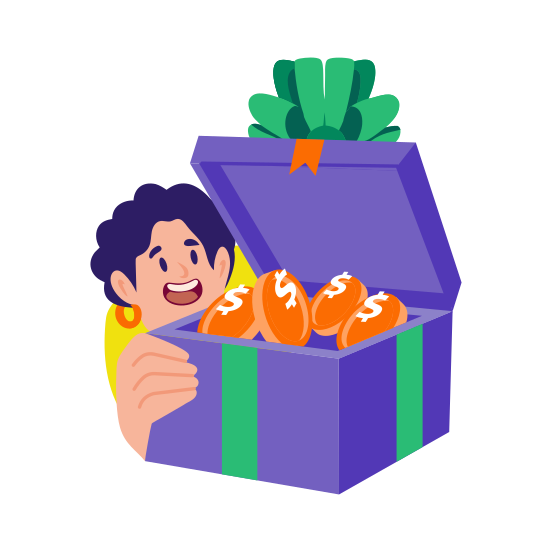 Money Reward, Compensation, Bonus, Prize, Winning illustration