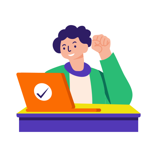 Project Complete, Finished, Completion, Accomplished, Success illustration