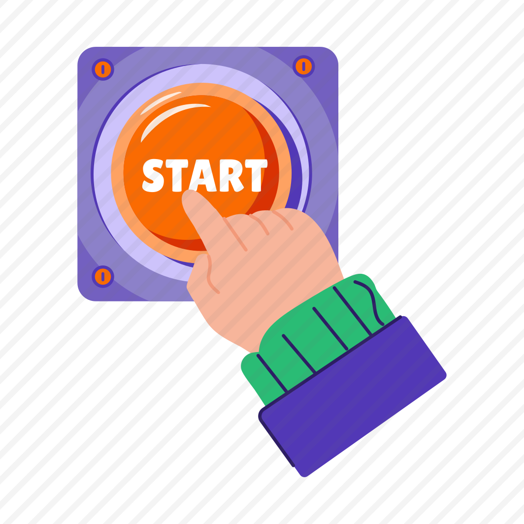 Start, Button, Initiate, Pressing, Beginning preview