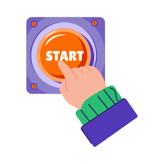 Start, Button, Initiate, Pressing, Beginning illustration