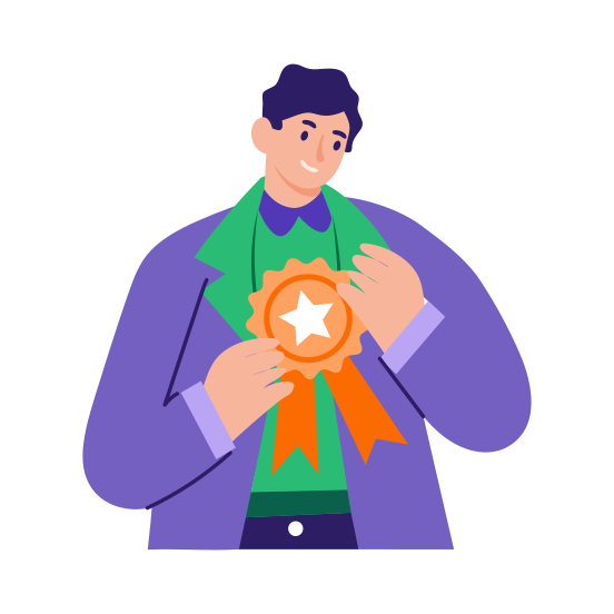 Winner, Victory, Achieving, Medal, Prize, illustration