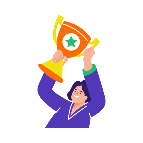 Winning Trophy, Prize, Award, Cup, Triumph, illustration