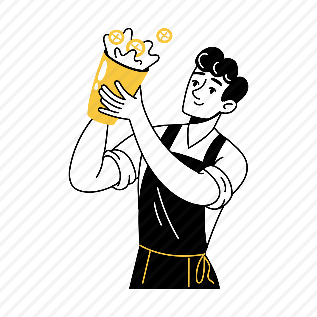 Bartender, Mixologist, Barkeeper, Serving, Drink preview