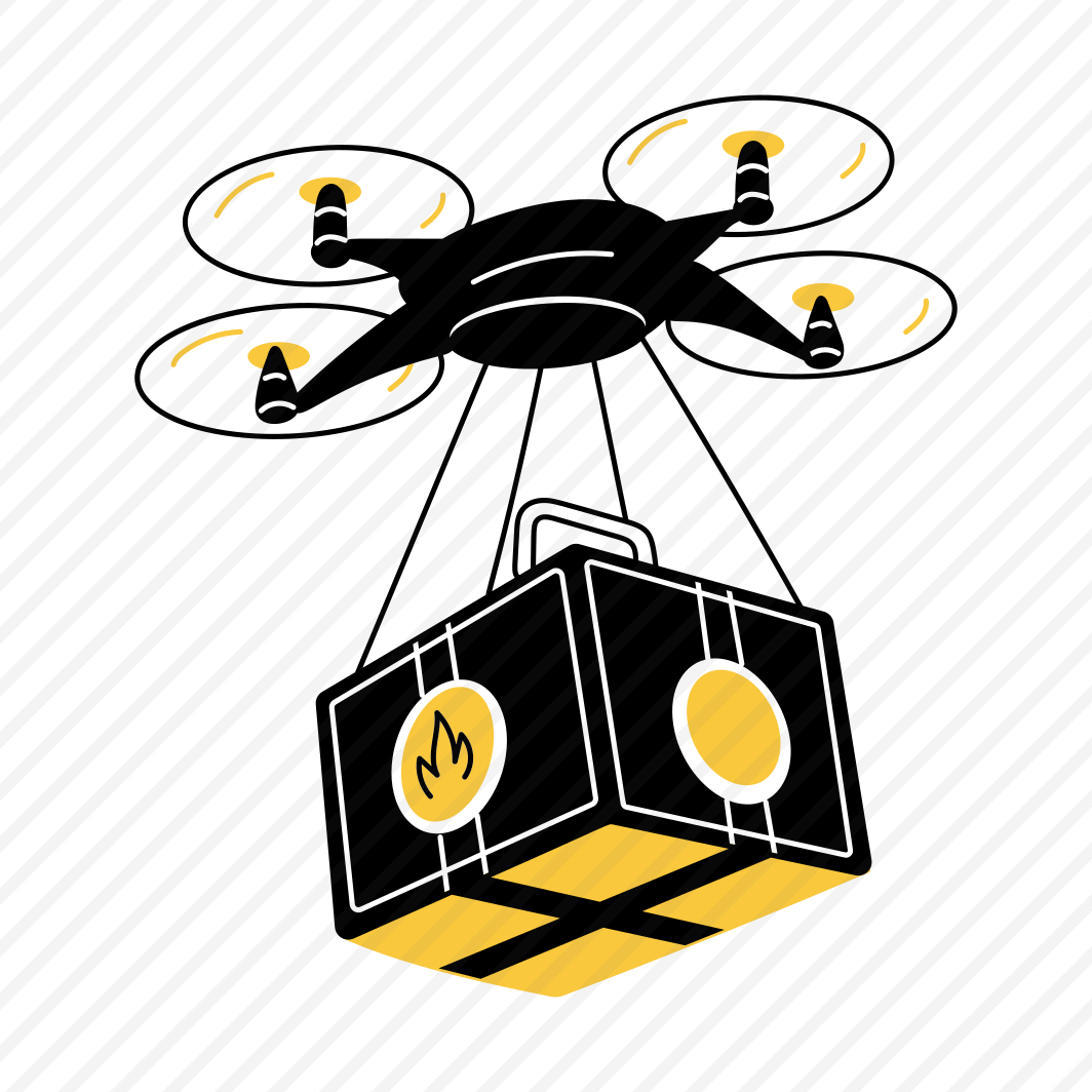 Drone Delivery, Uav, Quadcopter, Takeout, Takeaway preview