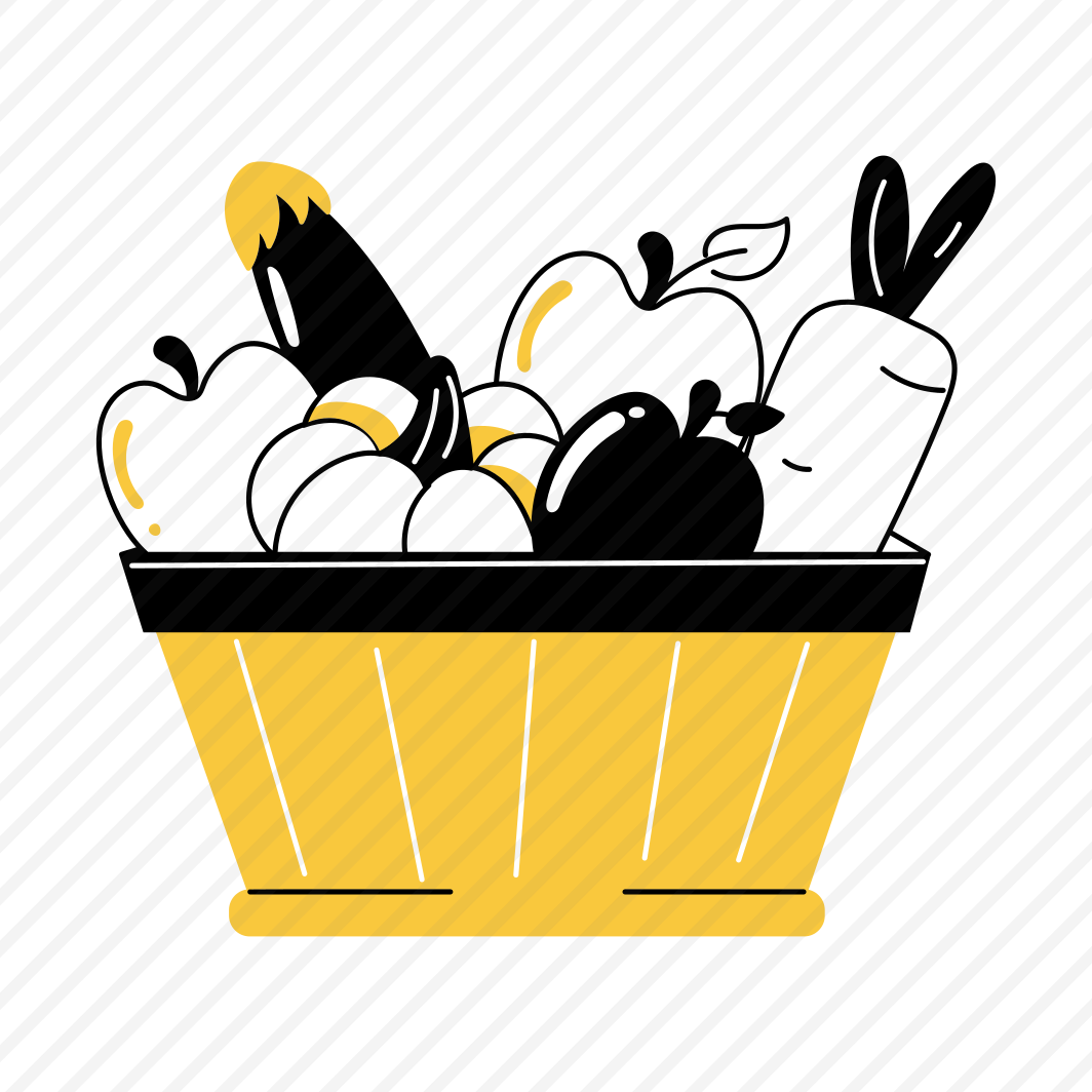 Fresh Groceries, Veggies, Fruits, Basket, Food preview