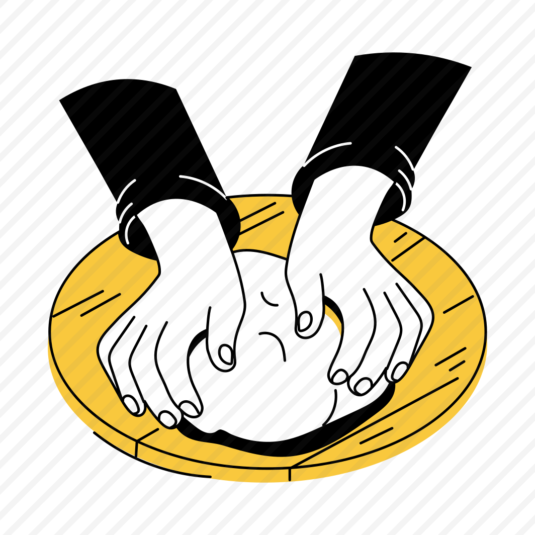 Kneading Dough, Making Bread, Preparing, Food, Cooking preview