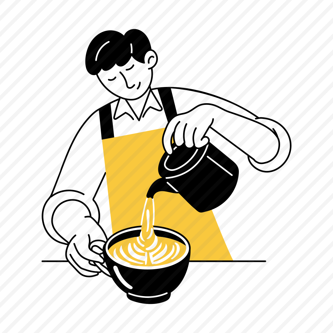 Making Latte, Cappuccino, Barista, Pouring, Coffee preview