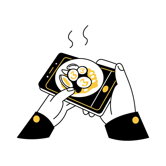 Online Food, Ordering, App, Mobile, Menu illustration