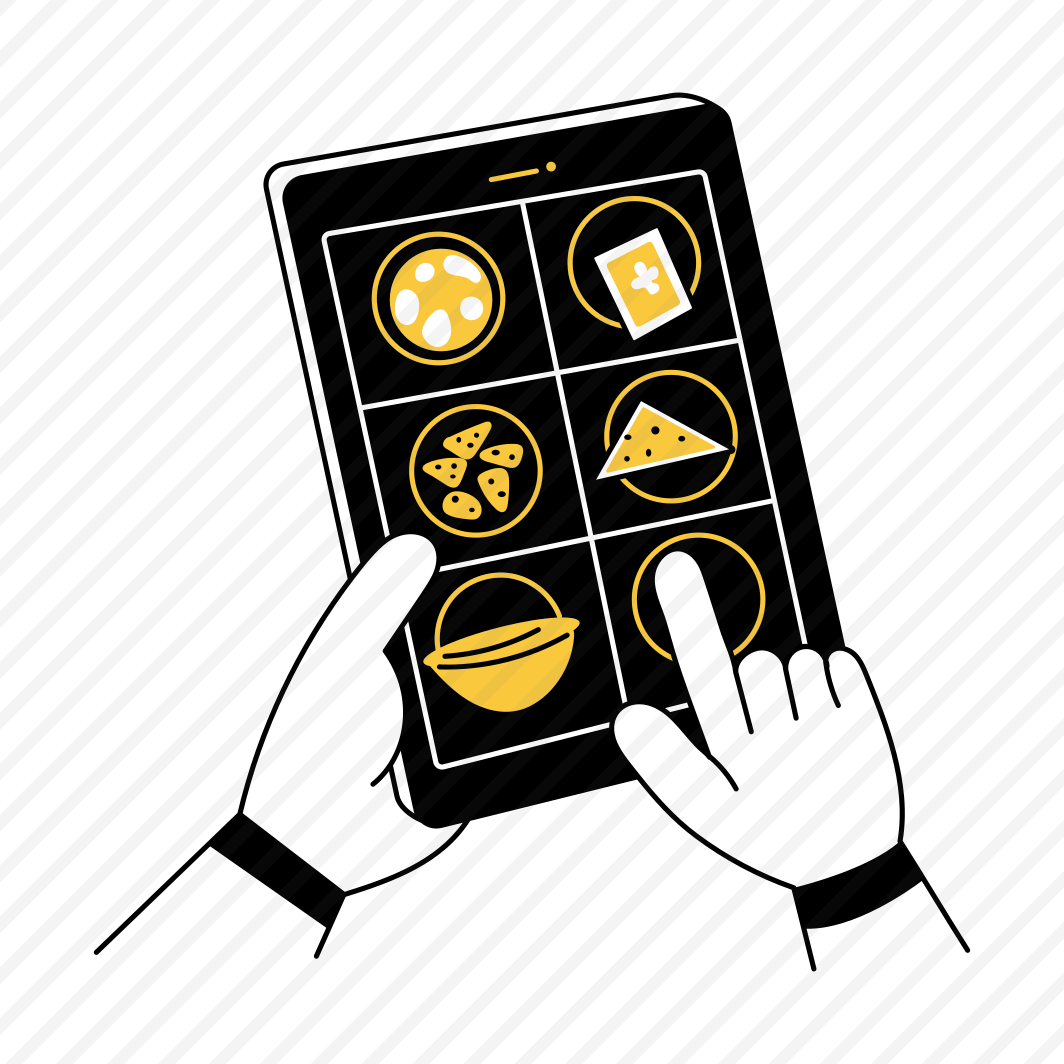 Online Menu, Choosing, Picking, Selecting, Food preview