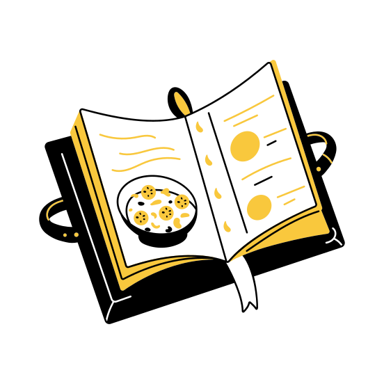 Recipe Book, Menu, Cooking, Culinary, Gastronomy illustration