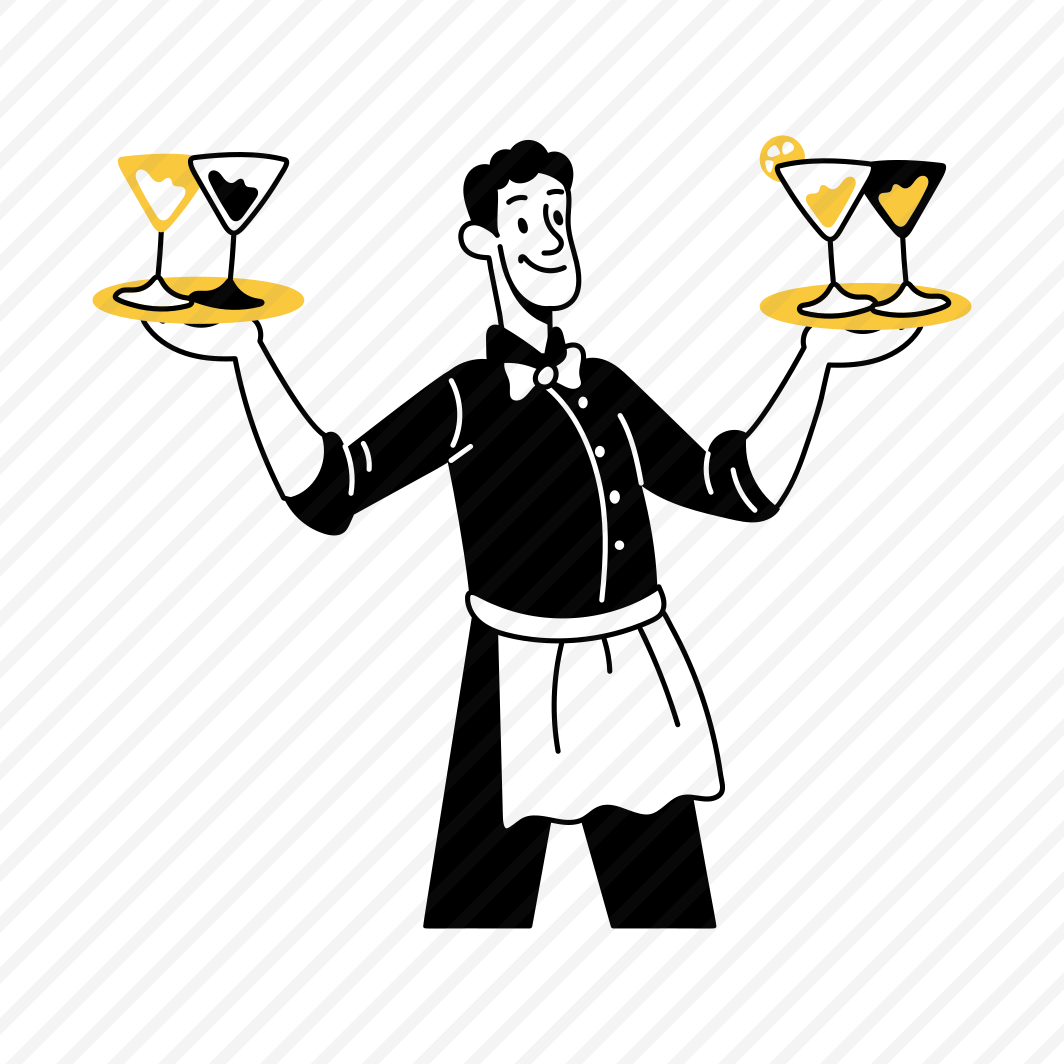Serving Drinks, Waiter, Barkeeper, Bartender, Mixologist preview