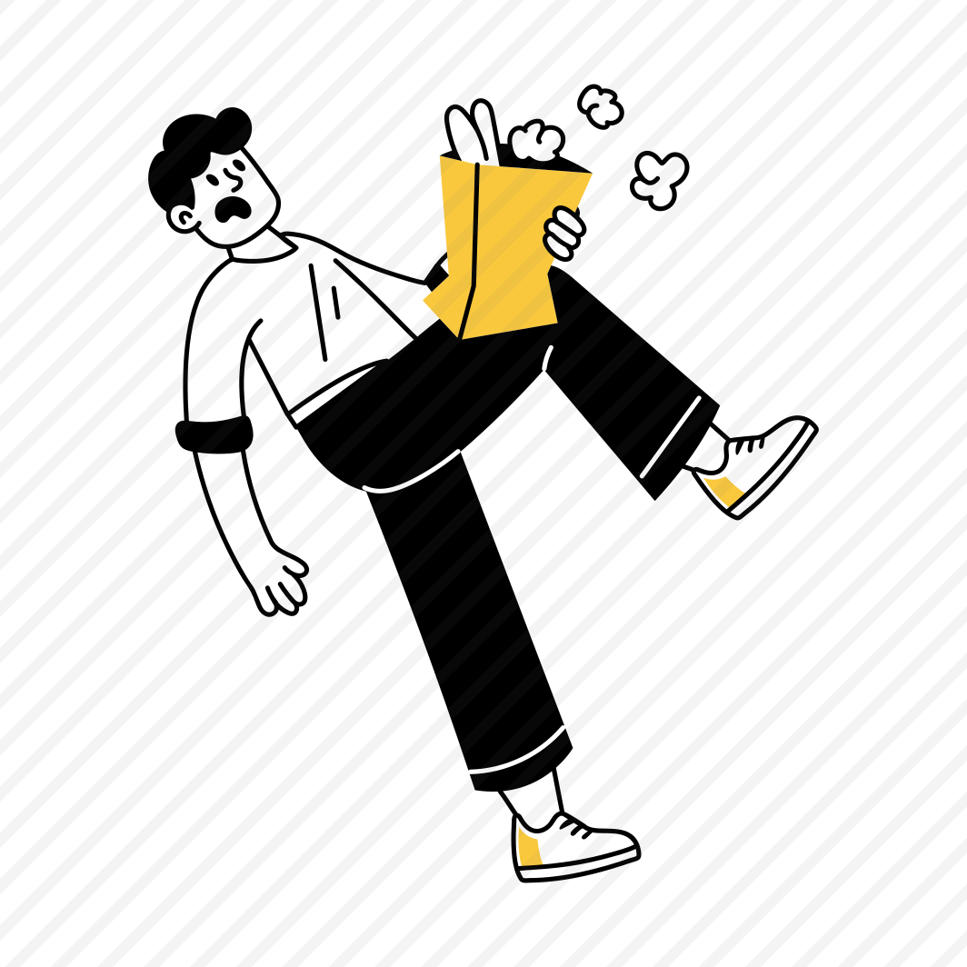 Slipping, Falling, Takeout, Takeaway, Food Delivery preview