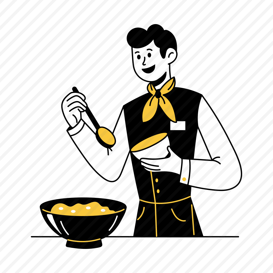 Soup Serving, Waiter, Cook, Meal, Gastronomy preview