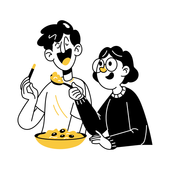 Tasting Dish, Eating, Munching, Food, Meal illustration