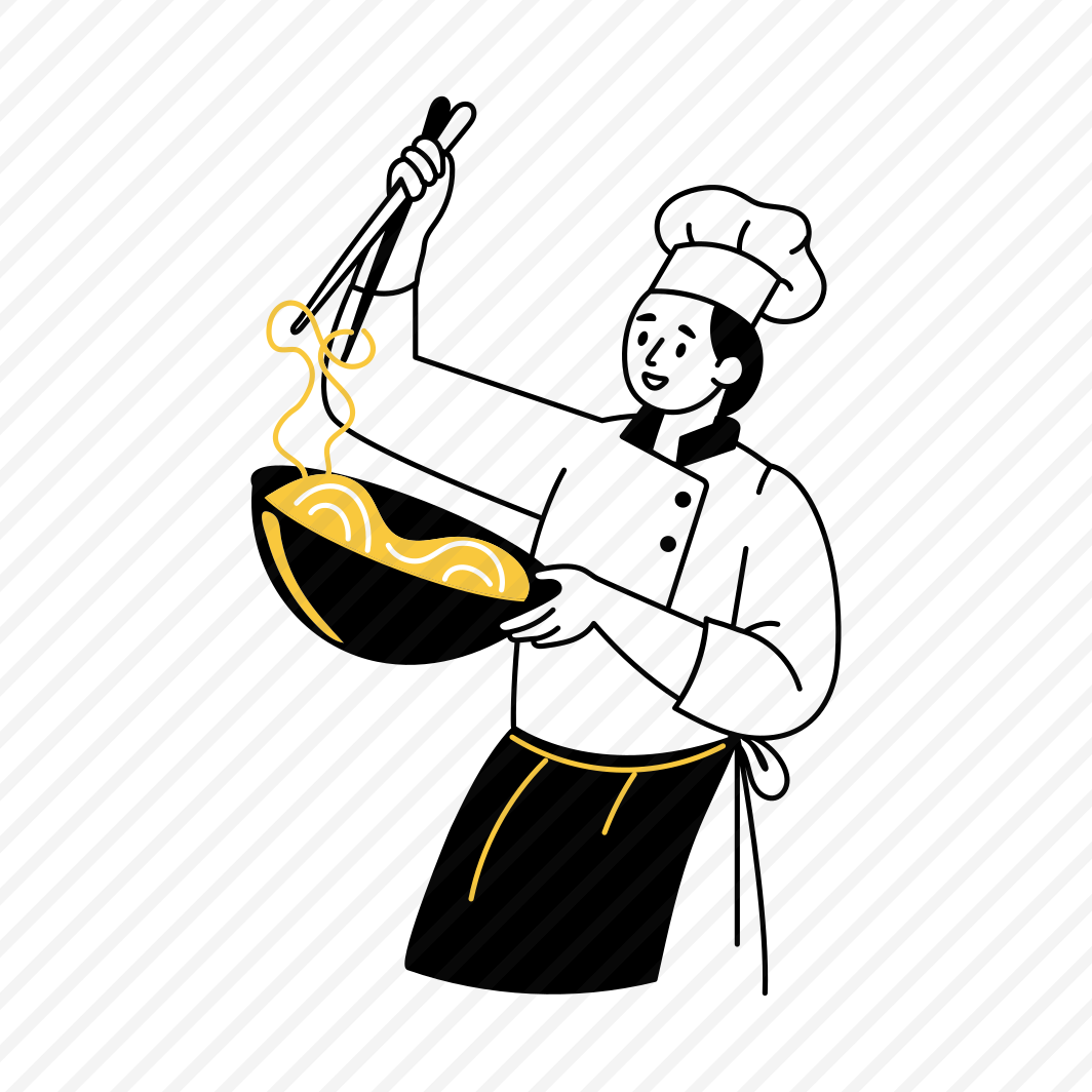 Tossing Noodles, Plating, Chef, Cook, Gastronomy preview