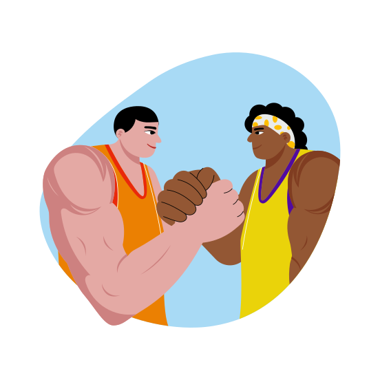 Athletes, Team, Players, Sportsmen, Sportspersons, illustration