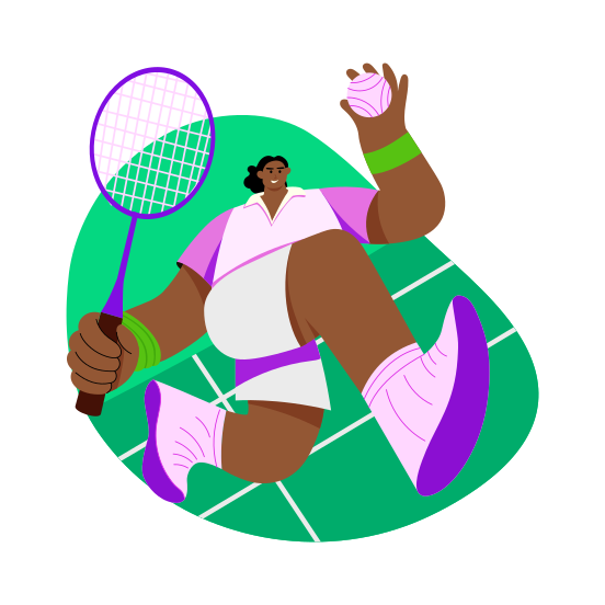 Badminton Player, Sportswoman, Sportsperson, Female Athlete, illustration