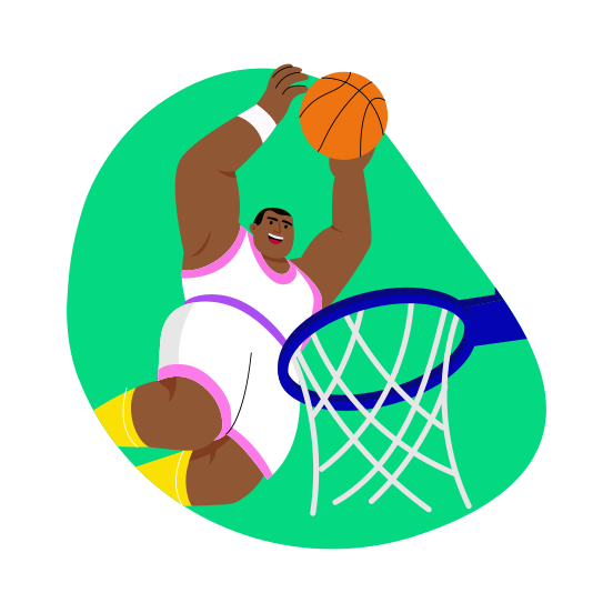 Basketball, Sportsman, Sportsperson, Athlete, Player, illustration