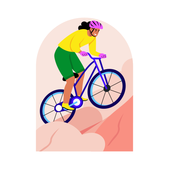 Cycle Race, Cyclist, Sportsman, Athlete, Player, illustration