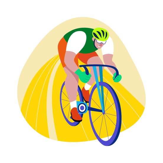 Cycling, Racing, Cyclist, Sportsperson, Athlete, illustration