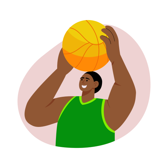 Dodgeball Player, Sportsman, Sportsperson, Athlete, Playing illustration