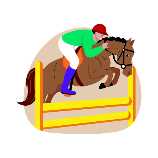 Equestrian, Horse Riding, Racing, Jumping, Sportsman, illustration