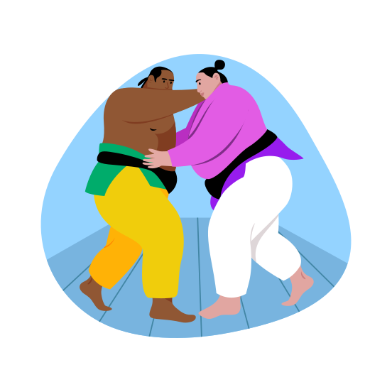 Fighting, Wrestling, Sportsmen, Sportspersons, Players, illustration