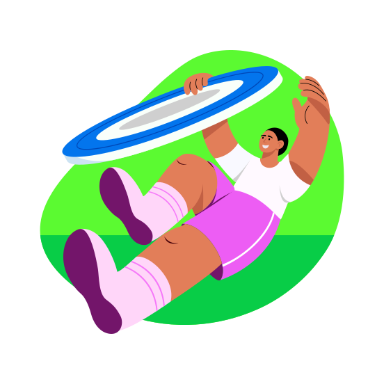 Frisbee, Sportsman, Sportsperson, Athlete, Player, illustration