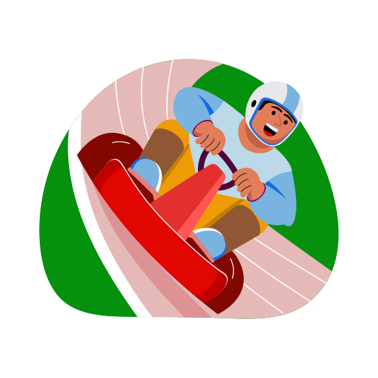 Go Kart, Racing, Sport, Game, Sportsman, illustration