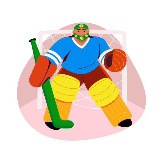 Goalie, Sportsman, Sportsperson, Athlete, Player, illustration