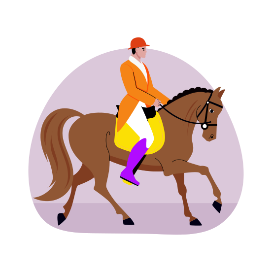 Horse Ride, Equestrian, Sport, Game, Horseman, illustration