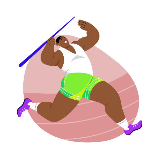 Javelin Throw, Sportsman, Sportsperson, Athlete, Player, illustration