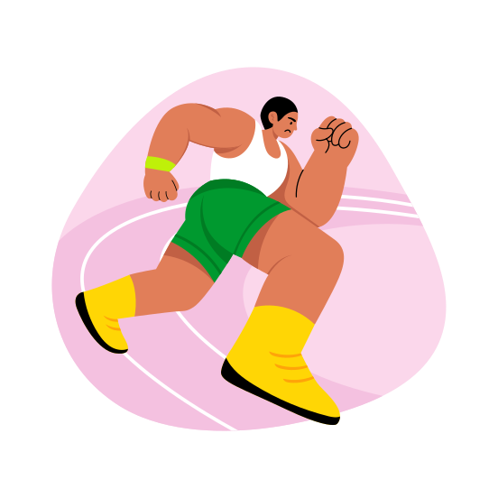 Marathon Running, Racing, Sportsman, Sportsperson, Athlete, illustration