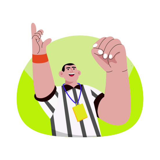 Referee, Umpire, Arbiter, Sportsman, Sportsperson, illustration